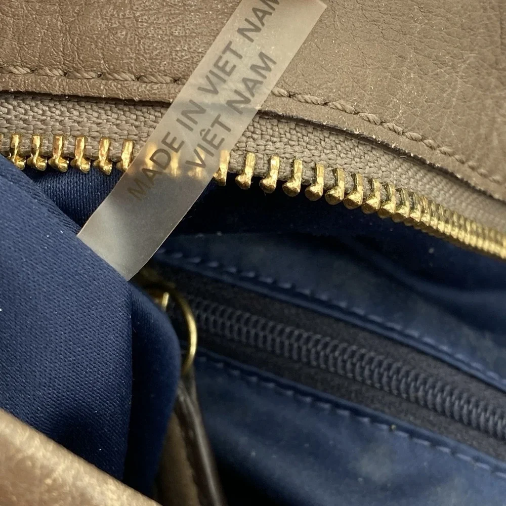 Coach Madison Hobo Shoulder Bag Taupe Pebbled Leather Double Compartment 27858‎ - Picture 16 of 16